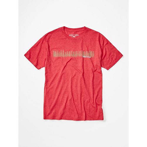 Marmot Forest T-Shirts For Mens Red YDG084236